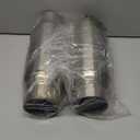 A-KARCK Exhaust Resonator 3" Inlet, 3" Inlet 3" Outlet 12" Overall Length Muffler Resonator Stainless Steel Polished Deep Tone Clear Up Rasp 2 Pack