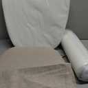 AAAAAcessories D-Shaped Chair Cushions, 2" Thick Dining Chair Pads with Ties and Removable, Machine-Washable Cover, 17" x 16", Set of 2, Oatmeal Beige