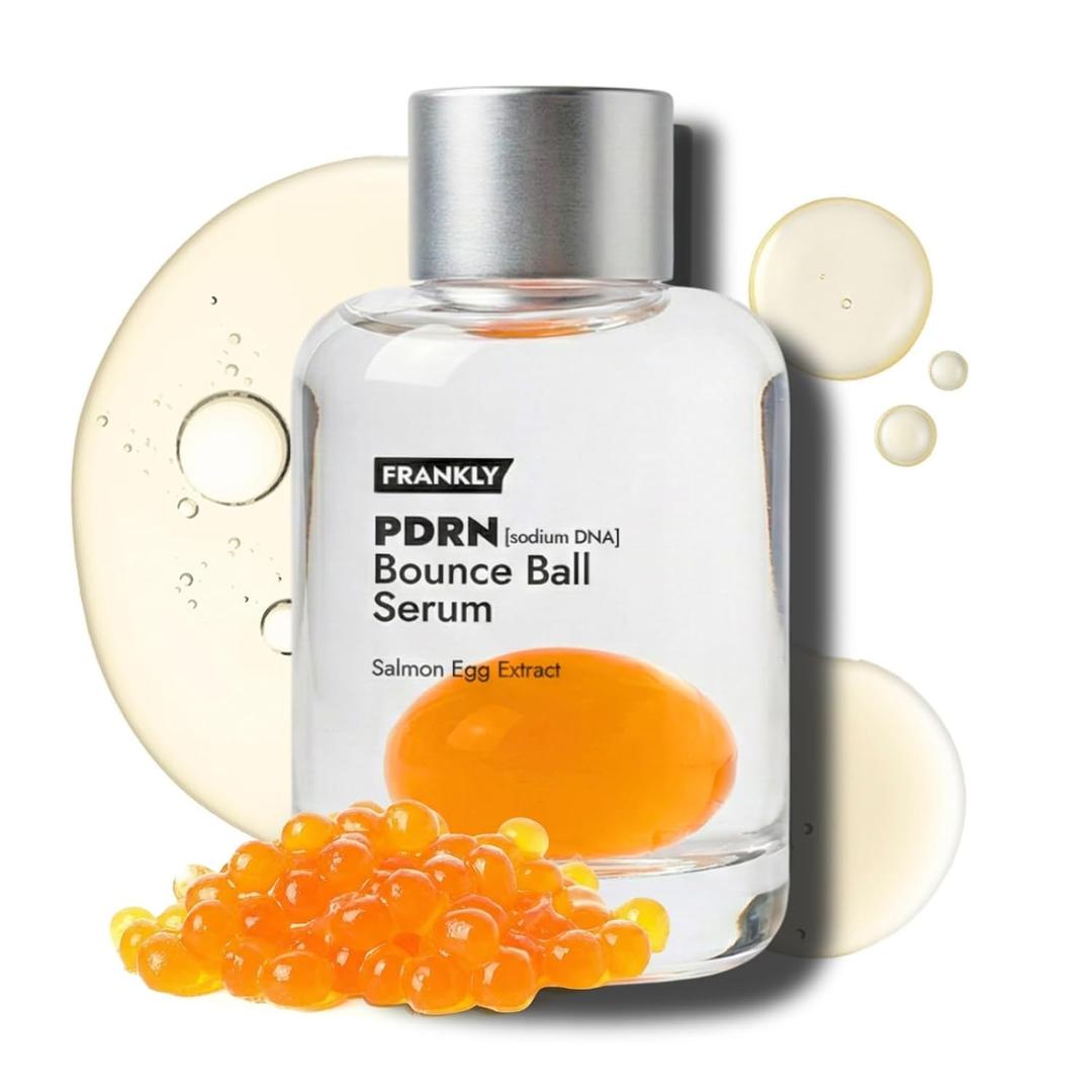 FRANKLY Salmon PDRN Bounce Ball Serum 99% Pure Salmon DNA PDRN for Post Microneedling Recovery, Redness & Damaged Skin Repair | Glass Skin Korean Skincare | Lightweight, Non Sticky | 1.01 fl oz