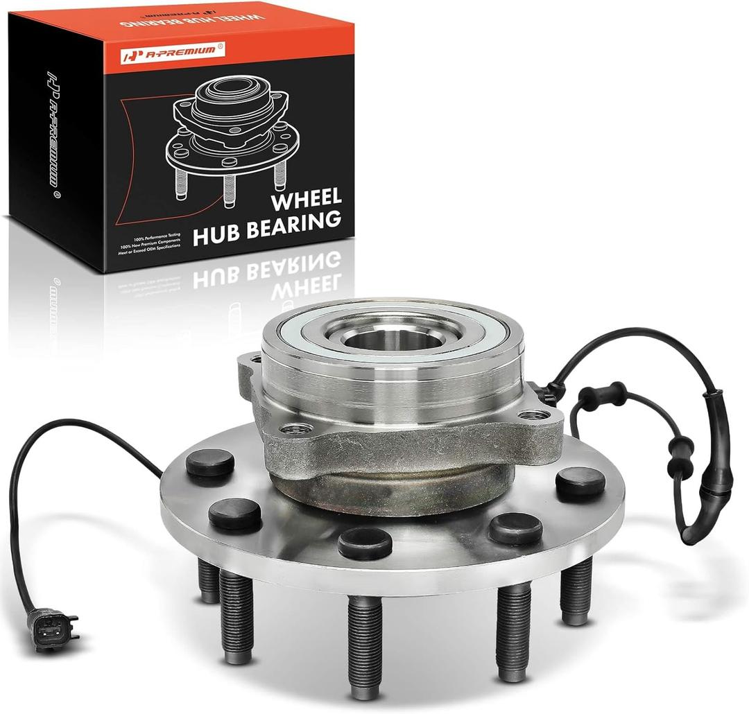 A-Premium Front Wheel Bearing and Hub Assembly with ABS & 8-Lug Compatible with Dodge Ram 1500 2006-2008, Ram 2500 2006-2008, Ram 3500 2006-2008, 4WD
