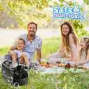 Automatic Bubble Machine for Kids - 3 Size Bubbles, 2 Speeds, Outdoor Toys for Toddlers 1-3, Toys for 1 3 4 5 6 7 8 Years Old Boys Girls, Gift for Party Wedding Birthday Outside (All Black)