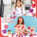 300 Pieces Valentine Day Heart Stress Balls 1.5 Inch Mini Stress Relief Balls Small Heart Shape Ball Kids Adults Wedding School Carnival Gift (Expression)