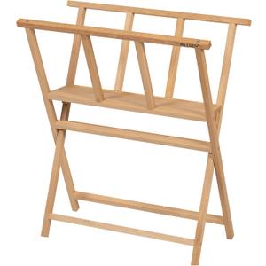 MEEDEN Folding Art Print Rack - Beechwood Art Storage Rack - Artist Storage and Display Rack for Canvas Art Prints Panels Posters Art Gallery Shows (Small)