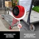 5 Inch Polyurethane Caster Wheels- Polyurethane on Polyolefin Core Wheel with Double Roller Bearing, Casters Set of 4 Heavy Duty with 4000 lbs Capacity, Use for Handling, Industrial Trolleys