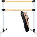 4 Ft Portable Wood Ballet Barre Ballet Bar Dance Barre Freestanding with Carry Bag