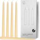 Topsics 8 Pack Ivory Taper Candles, 10 inch Unscented Dripless Candlesticks Valentine's Candles - 8 Hours Long Burning Candles for Home Decor, Wedding, Party