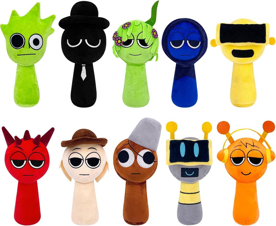 Plush Toys, Horror Games Plushies Toy for Fans, Soft Stuffed Animal Pillow Figure Doll Christmas Birthday Gifts for Adult Kids (10 Pcs)
