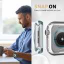 2 x 4 Pack Soft TPU Case for Apple Watch Case 42mm 46mm 40mm 44mm 41mm 45mm Series 10 9 8 7 6 5 4 SE/2 Generation Women Men,Ultra Thin Protective Bumper Case Face Cover for iWatch Cover Accessories (01-Clear/Silver/Rose Gold/Rose Pink)