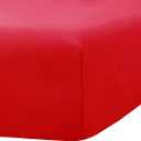 Red Twin Bed Sheet Fitted Mattress Cover OEKO-TEX Certified