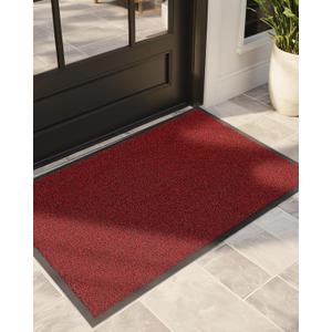 Color&Geometry Large Outdoor Mat for Front Door Entrance Outside Home Entryway Entry Waterproof Patio Heavy Duty Doormat Welcome Matt - 31"x47" Red (2'7" x 3'11" (Rectangular), Blended Red)