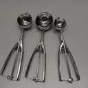 Ice Cream Scoop, 3Pcs Cookie Scoop Set, Stainless Steel Ice Cream Scooper with Trigger Release, Large/Medium/Small Cookie Scooper for Baking, Cookie Scoops for Baking Set of 3 with Cookie Dough Scoop