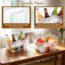 2 Pack Ice Bucket for Parties Beverage Tub with 2 Ice Scoops, Beer Ice Bucket Drink Cooler Beer Champagne Bucket Drink Chiller Tub Ice Cube Bin for Freezer Cocktails Wine Cooling Mimosa Bar Supplies (EXP 02/01/26)