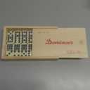 Domino Set with Wood Case - 55 Premium Double Nine Dominoes and Convenient Storage Box - Family Games by Trademark Games (Light Brown)