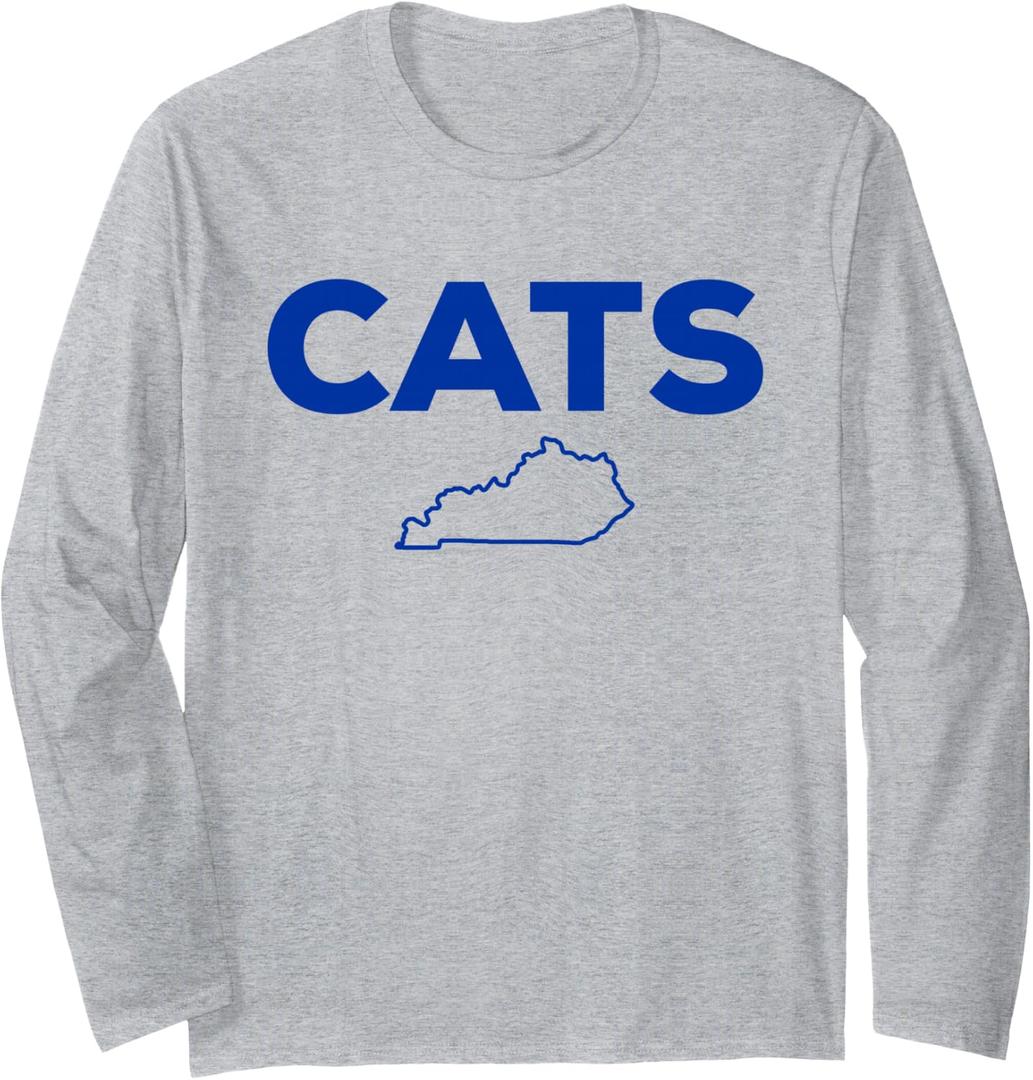 Kentucky, Big Blue, Basketball Long Sleeve T-Shirt (Gray, S)