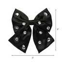 3 x Scunci by Conair Bow Barrette w/Gem Stones - hair accessories - hair accessories for women - Holiday - Black bow - Black hair bows (1 Count (Pack of 1))