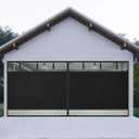 Privacy Garage Door Screen Blackout for 2 Car Garage-16x7FT Magnetic Garage Screen, 9.6LB Heavy Duty Thicker 265g/ Mesh, Hands Free, Magnetic Privacy Garage Screen Door(Black, 16 * 7FT)