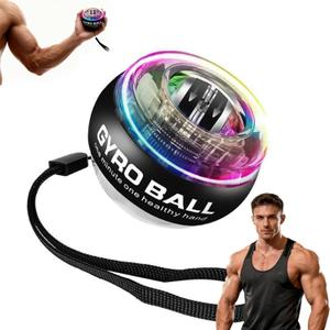 Wrist Ball, 2026 New Wrist Ball Exerciser, Auto-Start Wrist Balls Hand Exerciser, Enhance Grip Strength, Hand Strengthening Devices, Adjustable Resistance, with LED Lights