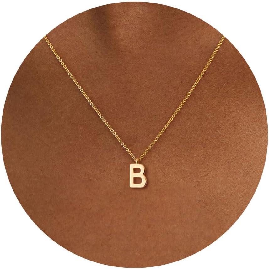 HANLI Initial Necklaces for Women - 14k Gold Plated Dainty Letter Necklace Alphabet A-Z Necklace Personalized Monogram Name Necklaces for Women Jewelry Gifts for Her