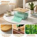 Trash Bag Dispenser, Stackable with Bamboo Top Extra Large Garbage Bag Holder & Under Sink Organizer for Kitchen, Laundry Room, Pantry Organization and Storage