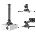 JOY worker Universal Projector Ceiling Mount Wall Bracket Holder Fits Flat or Sloped Ceiling Height Adjustable with Extendable Arms for Home and Office Projector