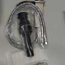 Ryuwanku Bathroom Faucet Brushed Nickel Modern Waterfall Bathroom Sink Faucet with Single Handle Suitable for 1 or 3 Holes,Supply Deck Plate and Hose