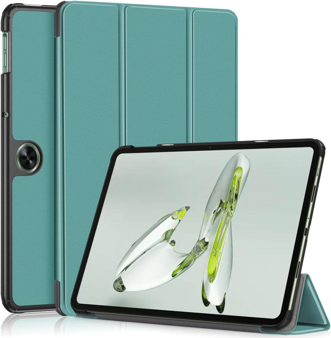 Case for OnePlus Pad Go 2023 11.4'', PU Leather Folding Folio Stand Case Cover in Green