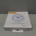 jomparis Modern 12" Battery Operated Non-Ticking Silent Sweep Movement Wall Clock Decorative for Office,Kitchen, Living Room, Bedroom, Bathroom Silver Plastic Frame