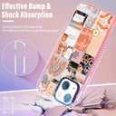 (2in1 for iPhone 14 Plus Case Collage for Women Girls Aesthetic Trendy Cute Quotes Phone Cases Graphic Good Vibes Art Design Soft TPU Bumper Cover+Ring Holder for iPhone 14Plus 6.7"