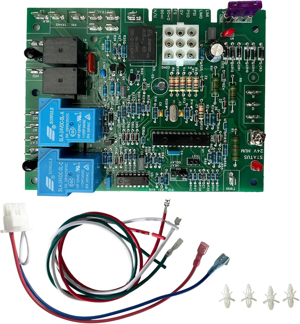 Furnace Control Board Replacement for ICM280 Good-man B1809906 B1809908 B1809910 B1809313 Fits UT-EC 1012-933D, Te-xas Instruments 41F-5, White-Rodgers 50T35-730 50T35-743