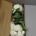 IPOPU White Peonies Artificial Flowers 8pcs Peony Silk Flowers Fake White Flowers for Wedding Centerpieces for Tables Centerpieces Bridal Shower Party Decorations