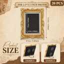 Mini Picture Frames for 2.5"x3.5" Wallet Size Picture, 20 Pack Vintage Photo Frames with Magnet & Stand, Small Decorative Frames for Fridge, Tabletop, Wedding, Christmas Decor