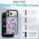 Clear TPU Phone Case Cover for iPhone with Design, Drop Protection, Cute Case for Girl Women (Clear-Flower1, iPhone 17 Pro Max)