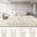 UERMEI 10x14 Washable Area Rug - Neutral Modern Abstract Living Room Rugs, Non-Slip Soft Large Indoor Floor Carpet for Bedroom Home Office & Under Dining Table Decor, Beige/Brown