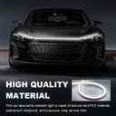 KVAEY Car Hood Light Strip, 71 Inch Flexible Dynamic Engine LED Daytime Running Light Strip, Universal Waterproof Engine Hood Cover Decor Headlight Strip for Cars Trucks SUVs (White)
