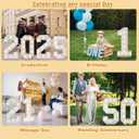 3FT Marquee Numbers, Warm White Light Up Number 1 with Display Board, Marquee Balloon Kit Decorations, DIY Pre-Cut Frames for Party, 1st Baby Birthday, Anniversary Decor, 21st Milestones