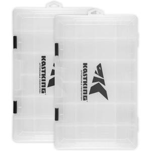 KastKing Tackle Boxes, Plastic Box, Plastic Storage Organizer Box with Removable Dividers - Fishing Tackle Storage - Box Organizer - 2 Packs /4 Packs Tackle Trays - Parts Box