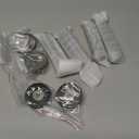 JQK Door Stopper Black, 304 Stainless Steel Thicken 1mm Sound Dampening Door Stop Bumper Wall Protetor 4 Pack, Matte Black, DSB5-PB-P4