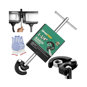 11" Basin Wrench, Sink Wrench Faucet Tool for Tight Spaces, Adjustable Tap Nut Plumbing Spanner for Professional Plumber, Capacity of 3/8" to 1-1/4" Faucet Wrenches for Undermount Sink