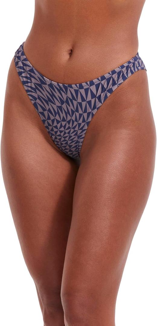 Gottex Flirtt Midnight Magic Womens Multicolor Geometric Abstract Print Bikini Bottom with Mid-Rise Pant Back Coverage, M Gottex Flirtt Midnight Magic Womens Multicolor Geometric Abstract Print Bikini Bottom with Mid-Rise Pant Back Coverage, M