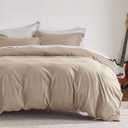 Bedsure Duvet Cover King Size - Soft Double Brushed Bedding Set for Kids & Adults, Zipper Closure, 3 Pieces, Includes 1 Duvet Cover (104"x90") & 2 Pillow Shams, NO Comforter, Hazel