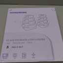 8 Pack Borosilicate Glass Food Storage Containers with Lids, Glass Meal Prep Containers, Airtight Bento Lunch Boxes with Snap Locks, Oven, Freezer and Dishwasher Safe, BPA Free, Kitchen Storage Set