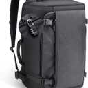Travel Backpack 40L for Men and Women, TSA Friendly Flight Approved Carry On Luggage Fits 17.3 Inch Laptop, Water-Resistant Travel Essentials Daypack Business Weekender Bag (Black)