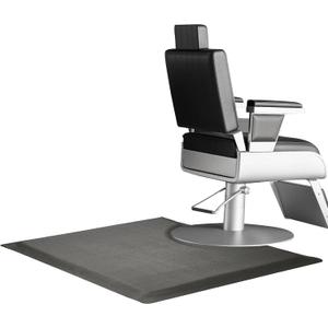 Crablux Salon Floor Mat Anti Fatigue for Stylist, 35.8"x27.9" Barber Floor Mats Black Hair Mats for Hairdresser Standing, 1/2" Thick Square Base for Salon Chair Barbershop Hairdressing Equipment