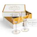 GLASSIQUE CADEAU Crystal Aperol Spritz Cocktail Glasses | Set of 2 | 15 oz Long Stemmed Goblets for Drinking Limoncello, Campari and Hugo Spritz | Elegant Glassware for Spritzer Drinks
