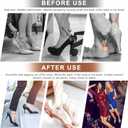 2 x Heel Grips Liner Cushions Inserts for Loose Shoes, Heel Pads Snugs for Shoe Too Big Men Women, Heel Grips Protectors for Blisters Pain, Filler Make Shoes Fit Tighter (RosyBrown Black H)