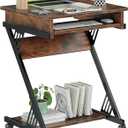 ALISENED Small Computer Desk with Keyboard Tray, Compact Desk for Bedroom, 23.6*18.9*29.5 inches