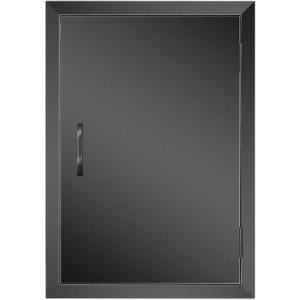 Anfrere 16.85" W x 24" H Outdoor Kitchen Door, Premium 304 Stainless Steel Black BBQ Panel Access Door for Outside Kitchen Commercial Grilling Station, Oven, Storage Cabinet
