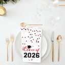 2026 Graduation Disposable Paper Napkins, Guest Dinner Hand Towels for College School Grad Class Congrats Celebration, Cocktail Party Decorations (80, Red & Black)