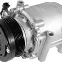 AC Compressor Fit for for 2003-2004 Expedition 4.6L, 2003-2006 Expedition 5.4L, 2003-2006 Navigator 5.4L, Air Condition Compressor with Clutch Replace for 5W1Z19V703AA, 6511483, YCC168