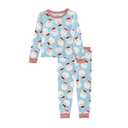 Blue Santa Glow Toddler Pajamas Size 9-12 Months